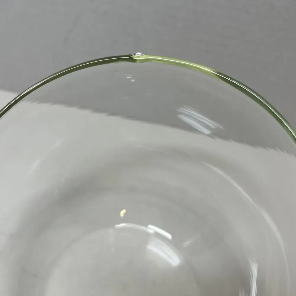 Vtg Pyrex Slant Clear Glass 6” Terrarium Bowl, Candy Dish, Corning NY 1950’s-70s